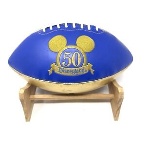 Disneyland Resort 50th Anniversary Football‎ Gold/Blue Mickey Pluto Goofy Donald